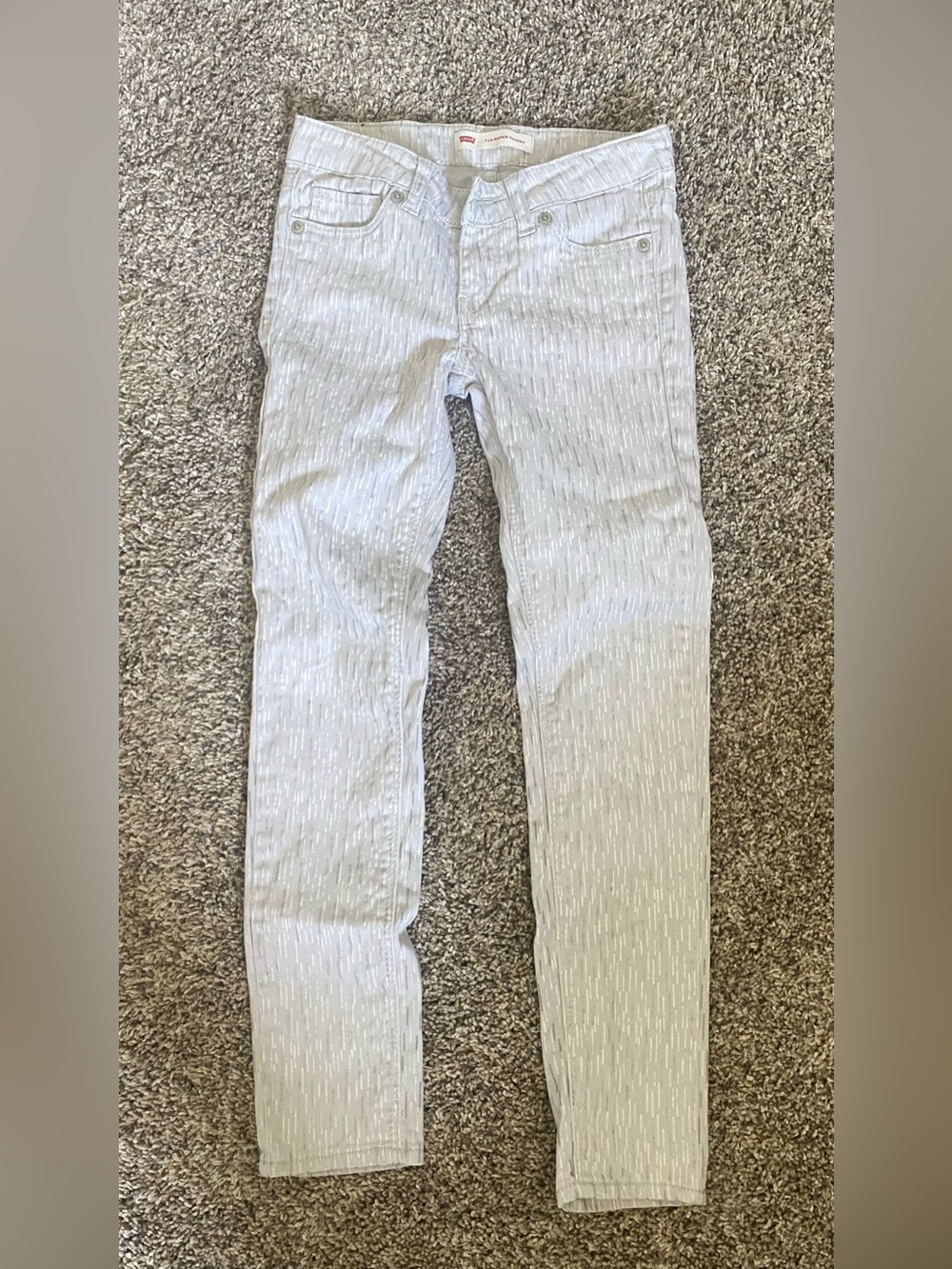 Levi's Light Gray Pinstripe Chinos